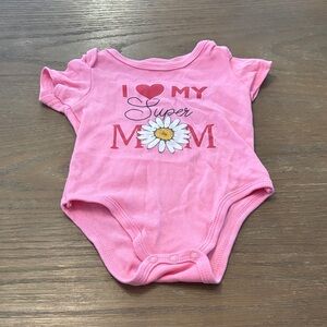 Adorable Pink Bodysuit with Sweet Message